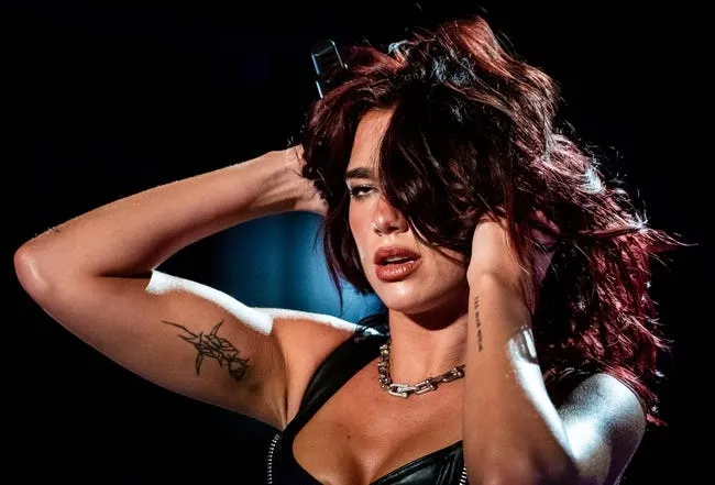 Dua Lipa performs at the Austin City Limits Music Festival in Zilker Park, Saturday October 5, 2024.