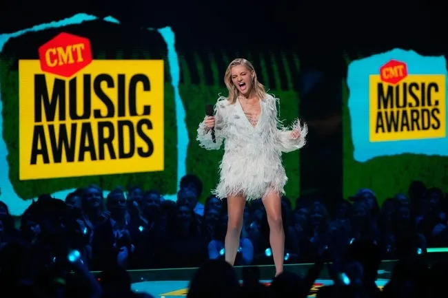 Kelsea Ballerini performs at the 2024 CMT Music Awards at the Moody Center in Austin, Tex., Sunday night, April 7, 2024.