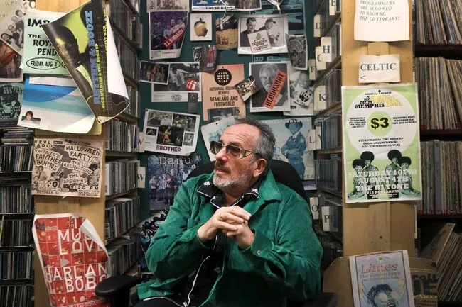 Elvis Costello at radio station WEVL on Tuesday, Oct. 12, 2021 where he hand-delivered a copy of his new record Magnificent Hurt. Costello will kick off his new tour Wednesday at Graceland.
Jrca4322