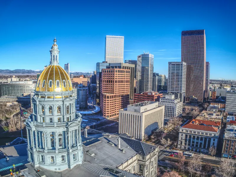 Downtown Denver and Capitol Building