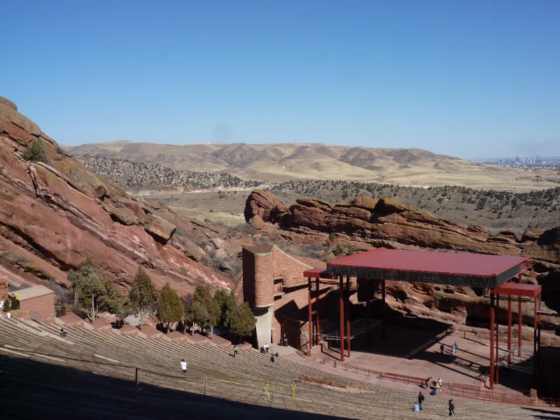 Red Rocks Amphitheatre in February.