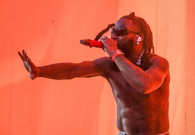 Burna Boy performs on the Coachella Stage at the Coachella Valley Music and Arts Festival in Indio, Calif., Friday, April 14, 2023.

Coachella Friday Week One 37