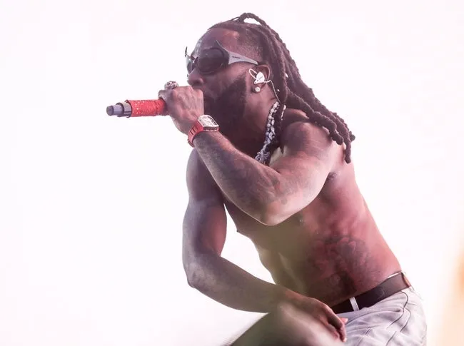 Burna Boy performs on the Coachella Stage at the Coachella Valley Music and Arts Festival in Indio, Calif., Friday, April 14, 2023.

Coachella Friday Week One 39