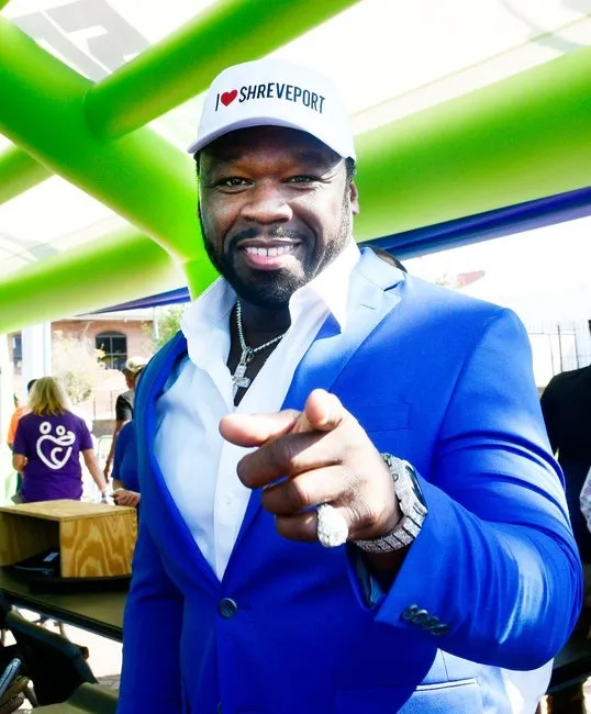 Curtis '50 Cent' Jackson during the officially opening of the Humor &amp; Harmony Weekend festival Thursday afternoon during a ribbon Cutting Ceremony, Aug. 8, 2024.
