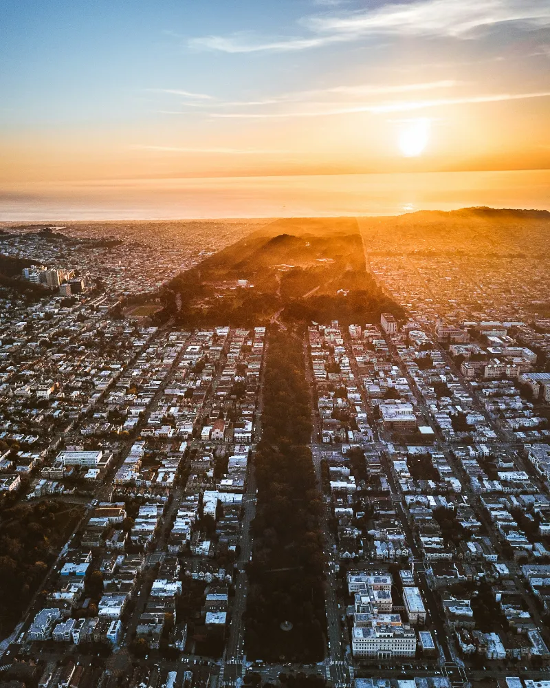 I loved capturing this view of Golden Gate Park. This is my first and only attempt to take this shot and I was over the moon with how it turned out. Next step is to get this shot with some more interesting clouds in the background :)!