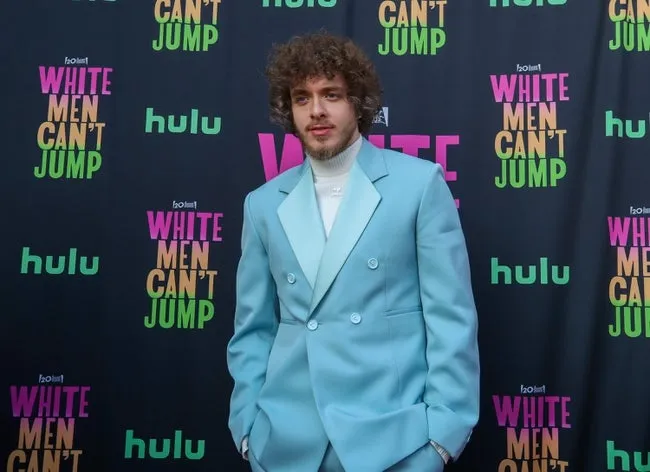 Jack Harlow arrives to the premiere of White Men Can't Jump at Baxter Avenue Theater on Thursday, May 18, 2023.