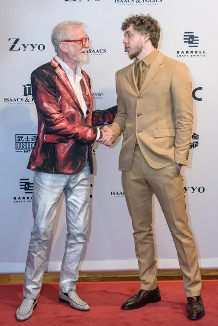Steve Wilson, the founder of 21c Museum Hotels, greets his special guest, multi-Grammy nominated rapper and Louisville native Jack Harlow on the red carpet
At the Derby Eve party at 21c Museum Hotel, the night before the 148th running of the Kentucky Derby at Churchill Downs, Friday, May 7, 2022, in Louisville, Ky.