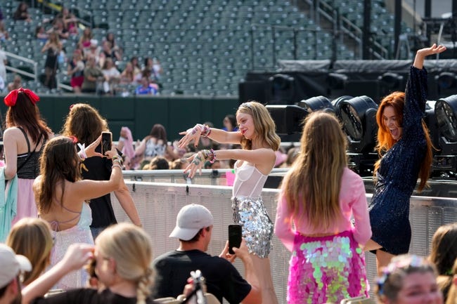 Gracie Abrams opens for Taylor Swift during the first night of the Cincinnati stop of the Eras Tour at Paycor Stadium in downtown Cincinnati on Friday, June 30, 2023.