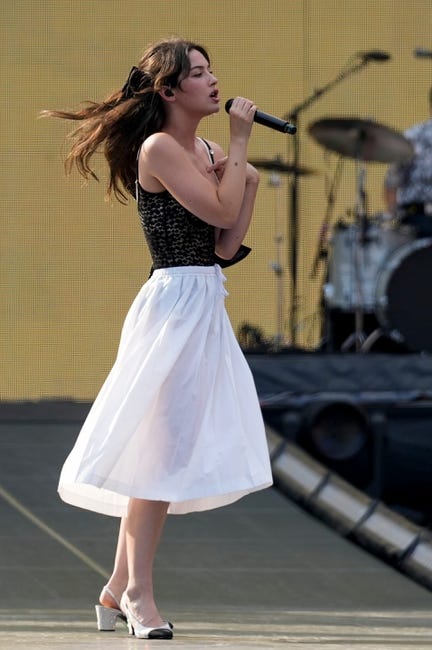 Gracie Abrams opens for Taylor Swift during the first night of the Cincinnati stop of the Eras Tour at Paycor Stadium in downtown Cincinnati on Friday, June 30, 2023.